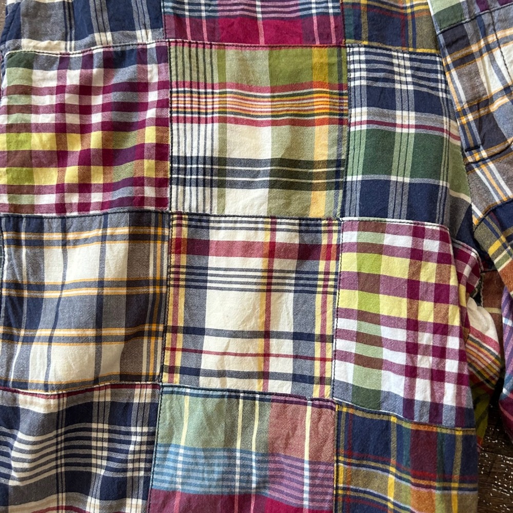 Polo Ralph Lauren Mens Patchwork Madras Prospect Shorts Multi Color Plaid 35 - Picture 2 of 7